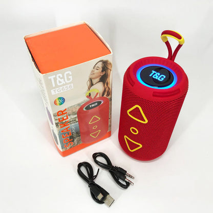 Bluetooth колонка портативная TG656 FM-радио, аккумуляторная колонка для музыки. Цвет: красный