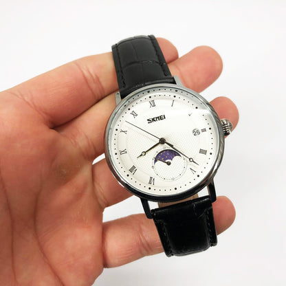 Часы наручные мужские SKMEI 9308SIBK, мужские часы стильные часы на руку, модные мужские часы круглые