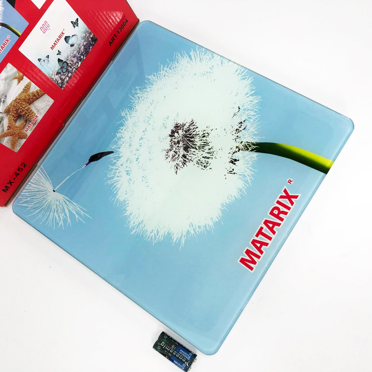 Весы напольные MATARIX MX-452 180 кг, Весы напольные для измерения массы тела, Электронные весы одуванчик