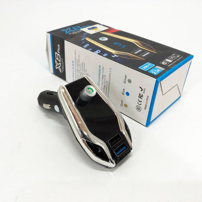 Автомобильный Fm модулятор Bluetooth FM X8 plus, Фм модулятор с флешкой от прикуривателя