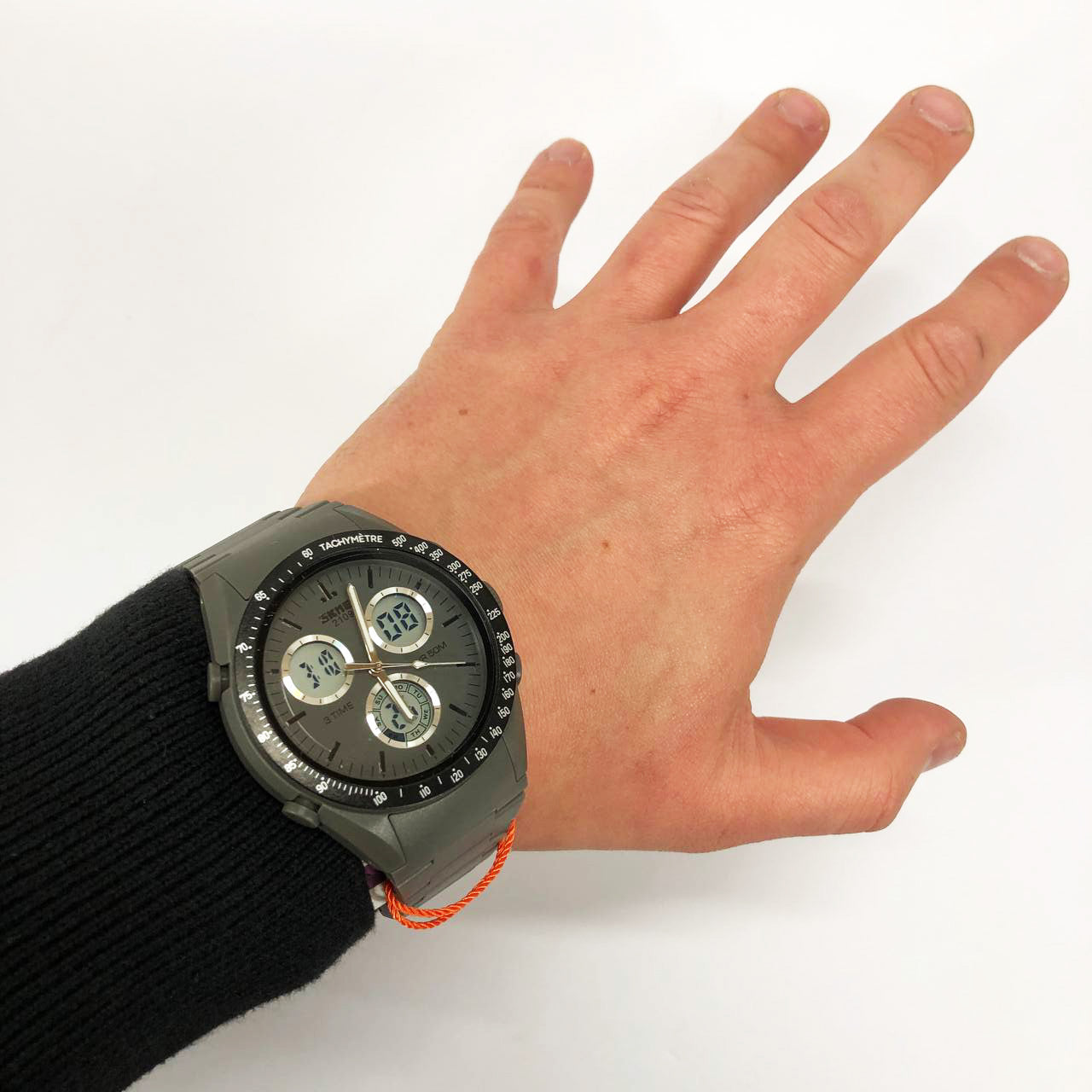 Часы наручные мужские SKMEI 2109GY, армейские часы противоударные, оригинальные мужские часы