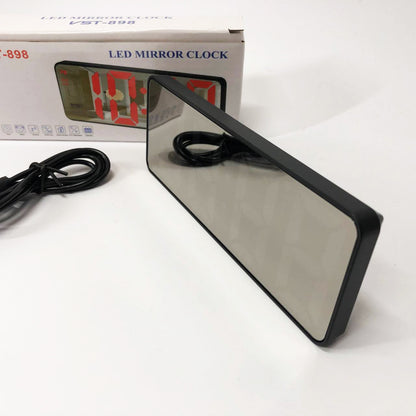 Электронные настольные LED часы от USB VST-898-1 с будильником и термометром, Настольные LED Лед часы