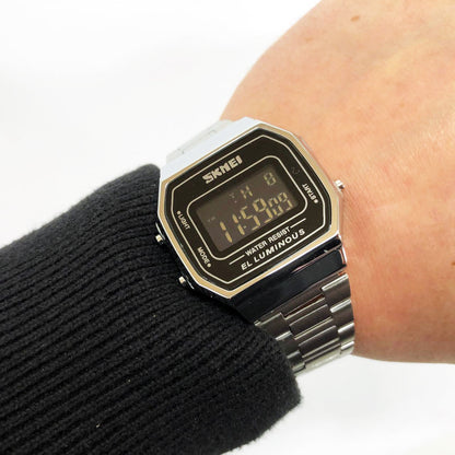 Часы наручные мужские SKMEI 1647SI, армейские часы противоударные, модные мужские часы