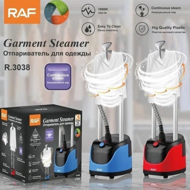 Отпариватель вертикальный для одежды со стойкой RAF R.3038 1800 W. Цвет: синий