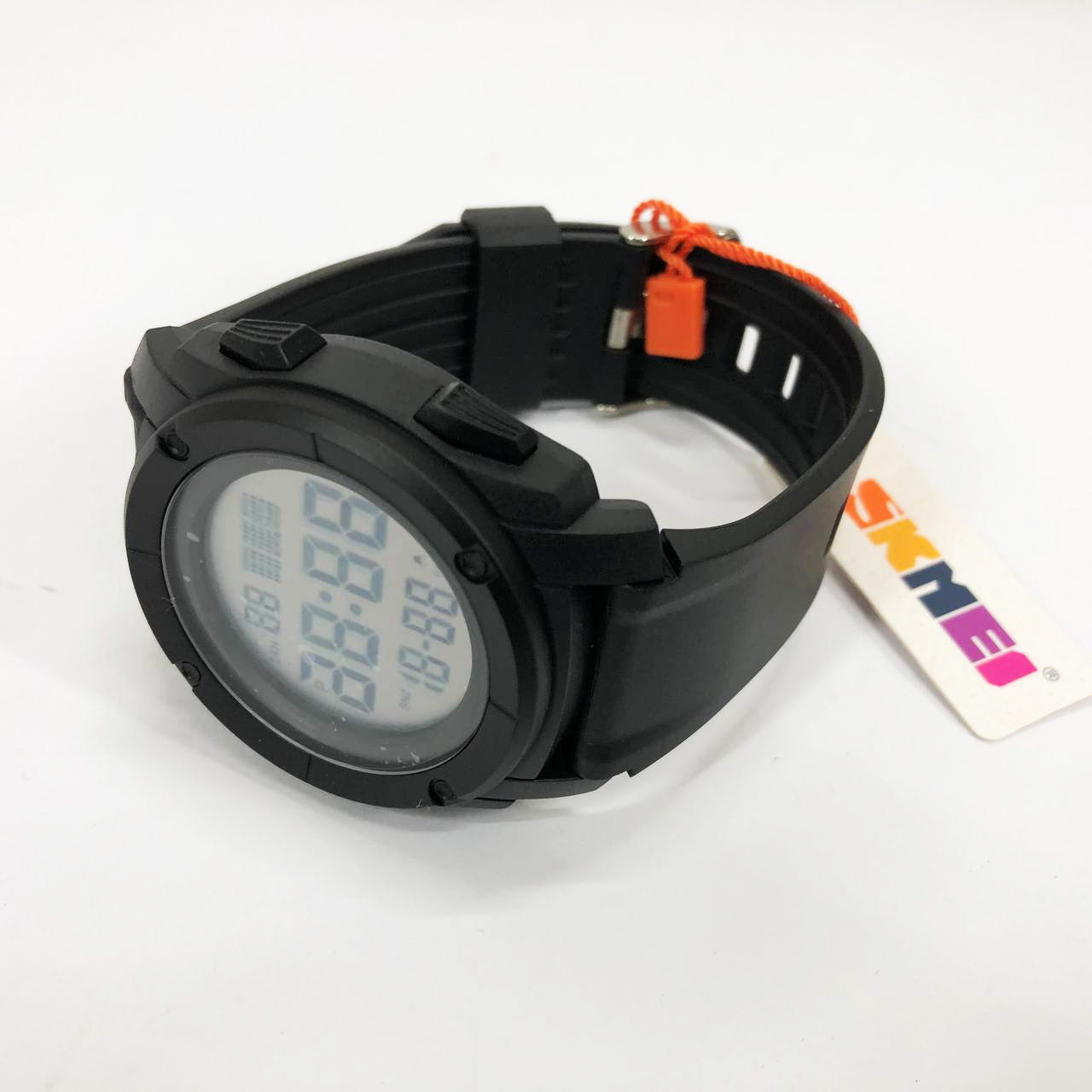 Часы наручные мужские SKMEI 1853BKWT BLACK-WHITE, армейские часы противоударные. Цвет: черный