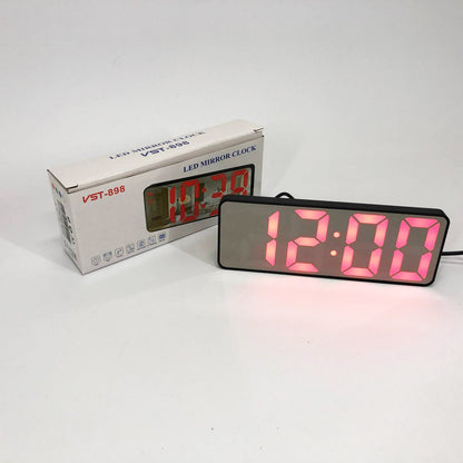 Электронные настольные LED часы от USB VST-898-1 с будильником и термометром, Настольные LED Лед часы