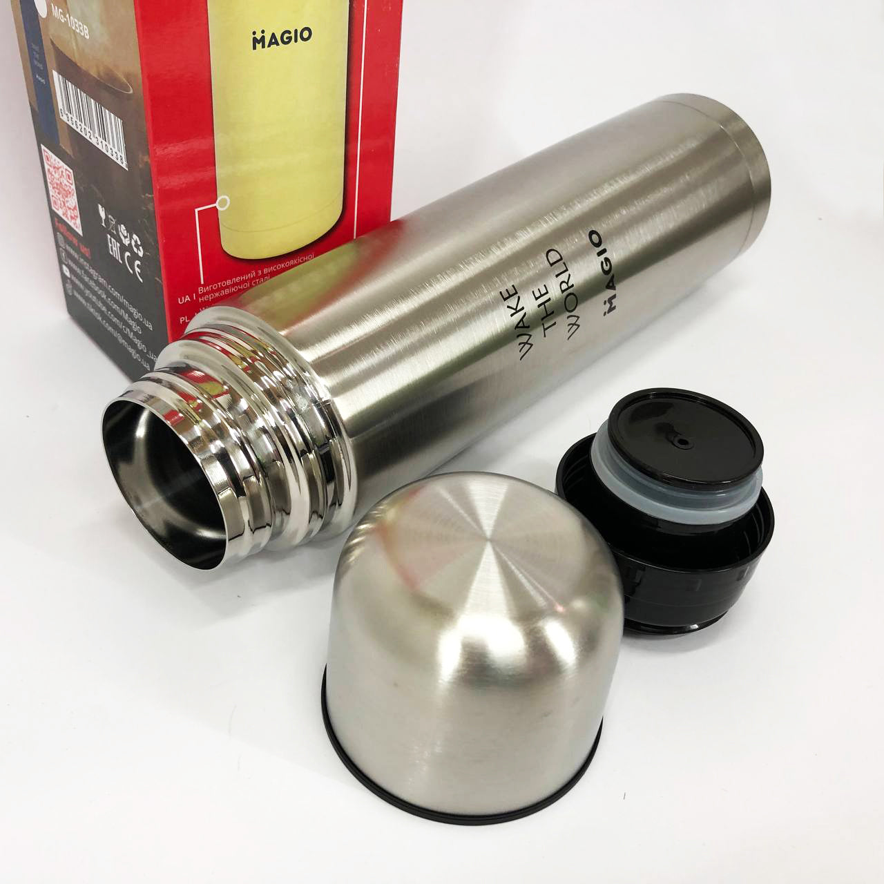 Термос из нержавеющей стали 1 л MAGIO MG-1033S, Термокружка для детей, Термос для питьевой вод