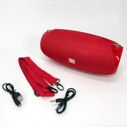 Портативная Bluetooth колонка TG534 SD IPX5 с ремешком, беспроводная колонка мощная. Цвет: красный