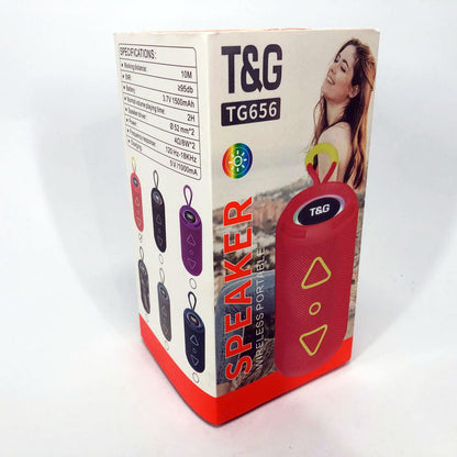 Bluetooth колонка портативная TG656 FM-радио, аккумуляторная колонка для музыки. Цвет: красный