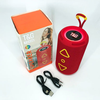 Bluetooth колонка портативная TG656 FM-радио, аккумуляторная колонка для музыки. Цвет: красный