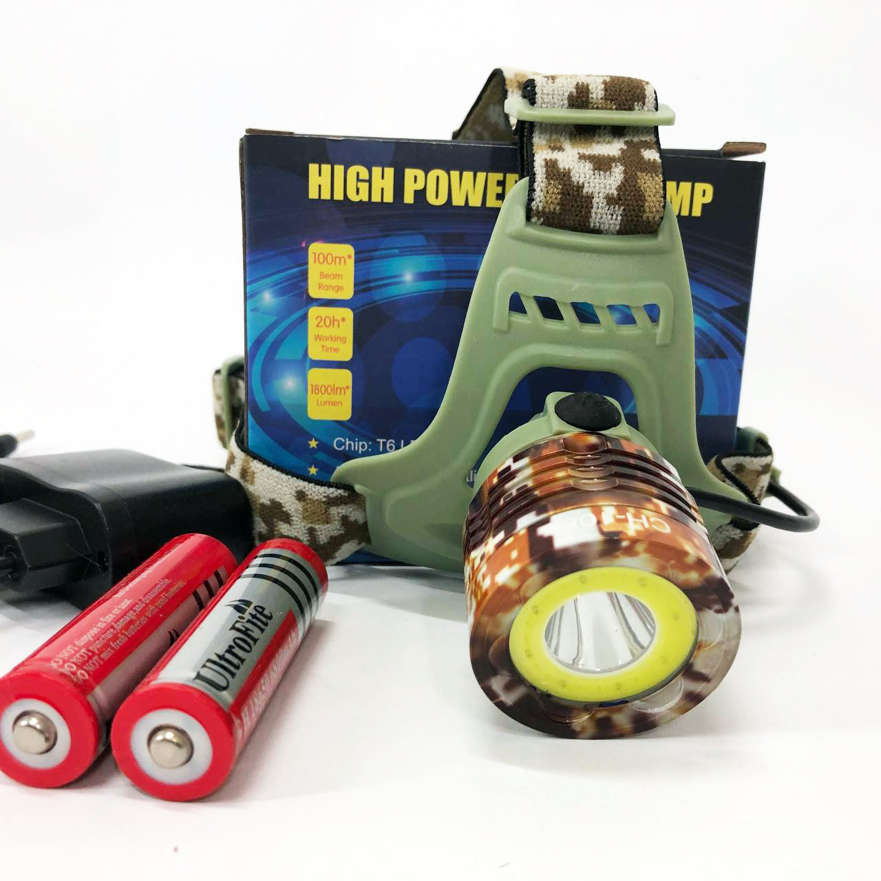 Фонарь налобный CH-108-T6+COB(white+red), сверхмощный налобный фонарь, светодиодный фонарь на лоб