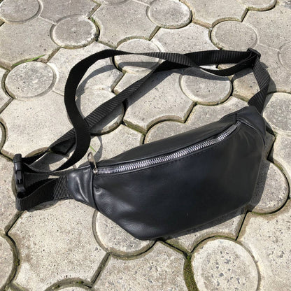 Бананка кожаная. Сумка на пояс из кожи, Универсальная сумка нагрудная, Практичная сумка на пояс