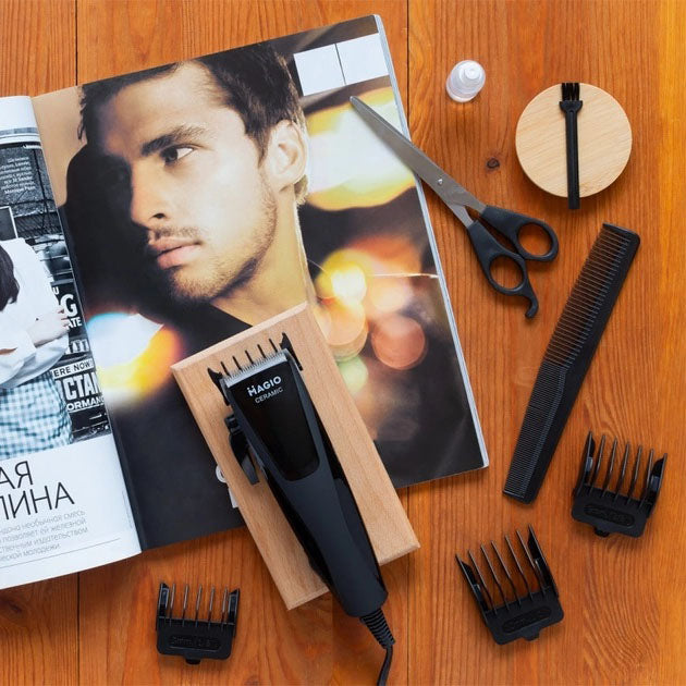 Машинка для стрижки MAGIO МG-584 керамика, Окантовочная машинка, Электробритва с насадками для бороды