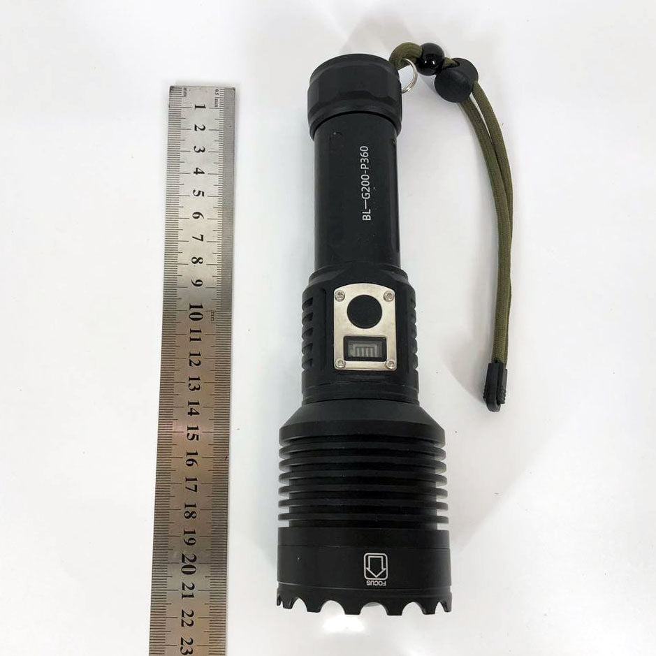 Фонарик Bailong BL-G200-P360, 5 режимов, Zoom, алюминиевый корпус, режим павербанка, фонарь ручной мощный