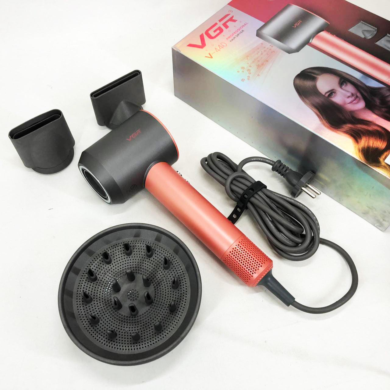 Фен професійний VGR V-440. Цвет: оранжевый